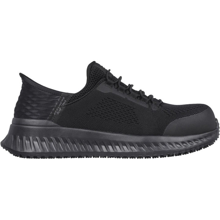 Men's Wide Fit Skechers 200206EC Slip-ins Tilido Fletchit Safety Trainers in Black - Image 1