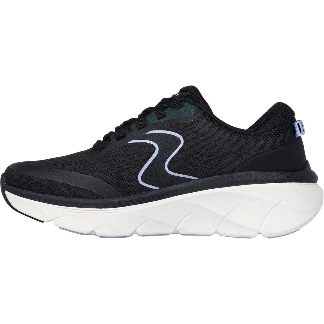 Women's Wide Fit Skechers 150007 D'lux Walker 2.0 Active Pace Trainers in Black/Lavender - Image 4