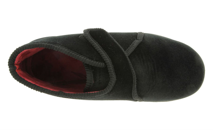 Womens Wide Fit DB Tern Boots in Burgundy Stretch - Image 1