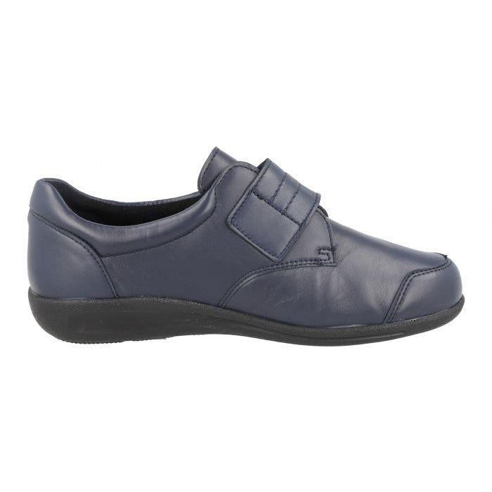 Women's Wide Fit DB Lapland Shoes in Black Stretch Leather - Image 8