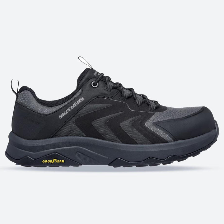 Men's Wide Fit Skechers 200255EC Work Safety Speed Flex Trekker Trainers in Black - Image 1