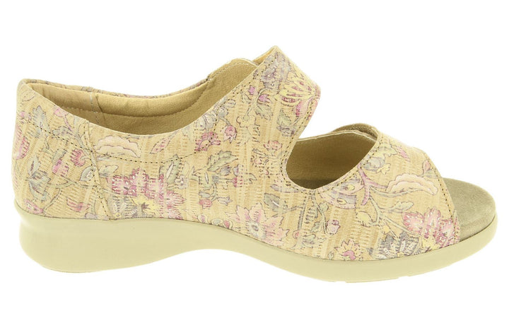 Womens Wide Fit DB Eider Sandals in Navy Print Nubuck - Image 1