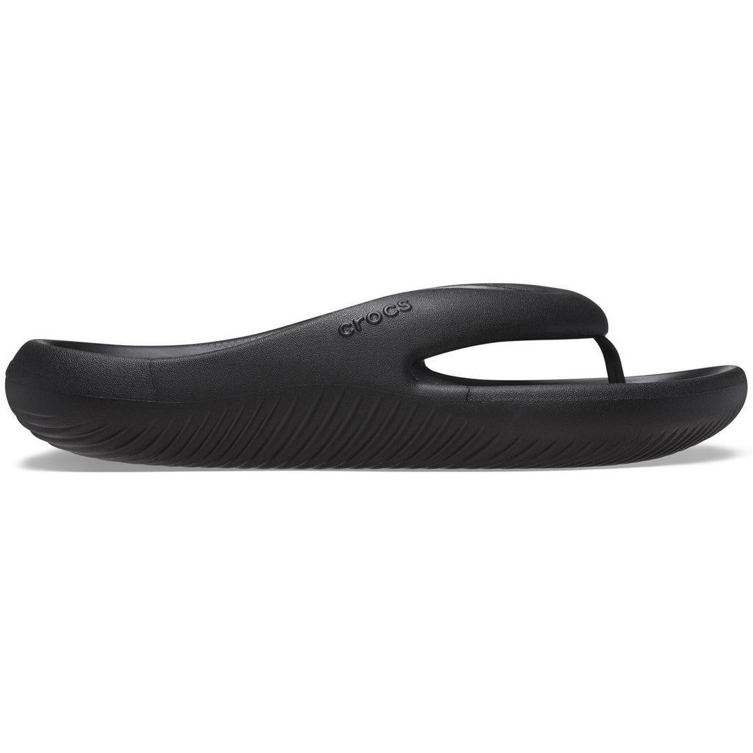 Women's Crocs 208437 Mellow Recovery Flip Flops in Black - Image 2