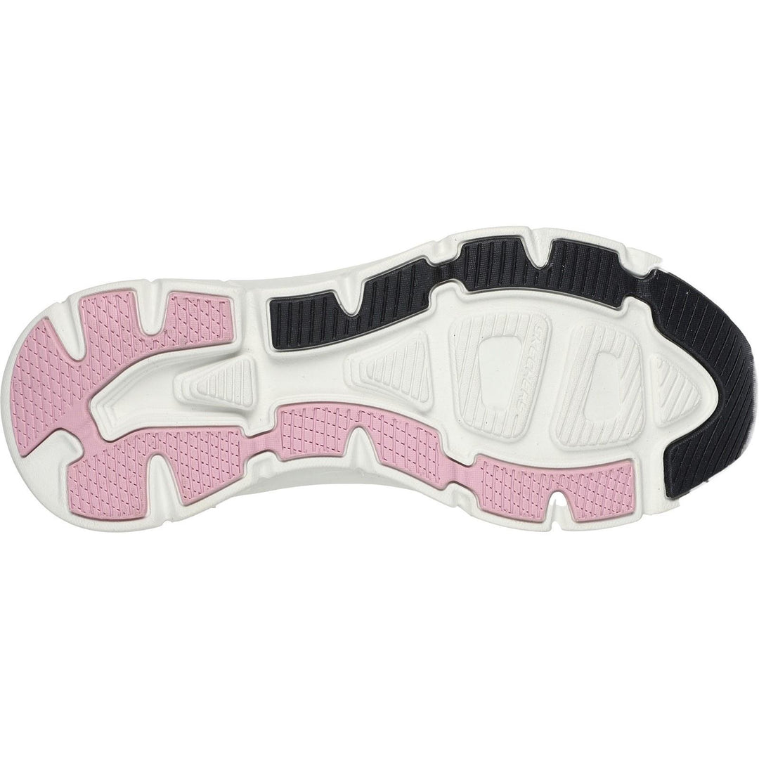 Women's Relaxed Fit Skechers 150099 Slip-ins Sport D'lux Walker 2.0 Happy Step Trainers in Black/Pink - Image 6