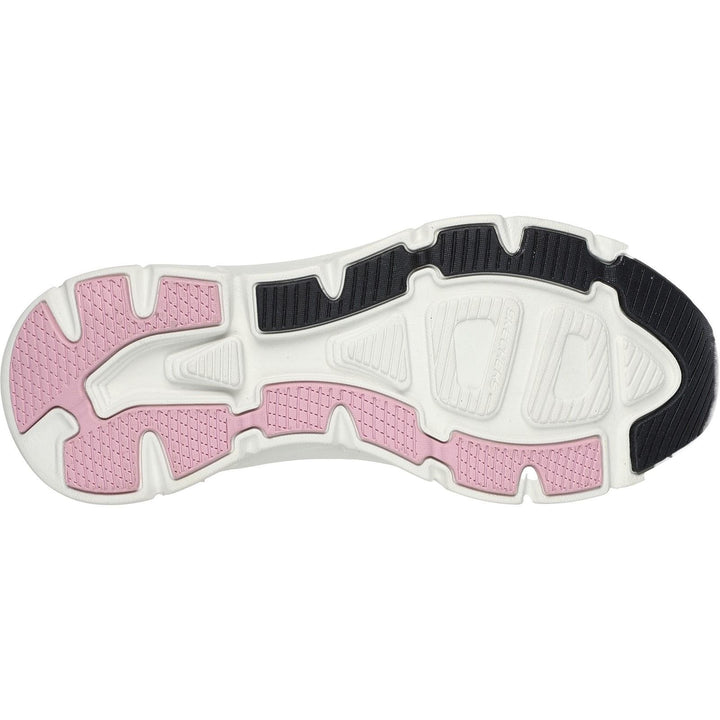 Women's Relaxed Fit Skechers 150099 Slip-ins Sport D'lux Walker 2.0 Happy Step Trainers in Black/Pink - Image 1