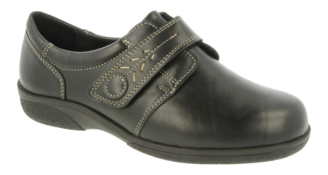 Womens Wide Fit DB Rory Shoes in Black - Image 3