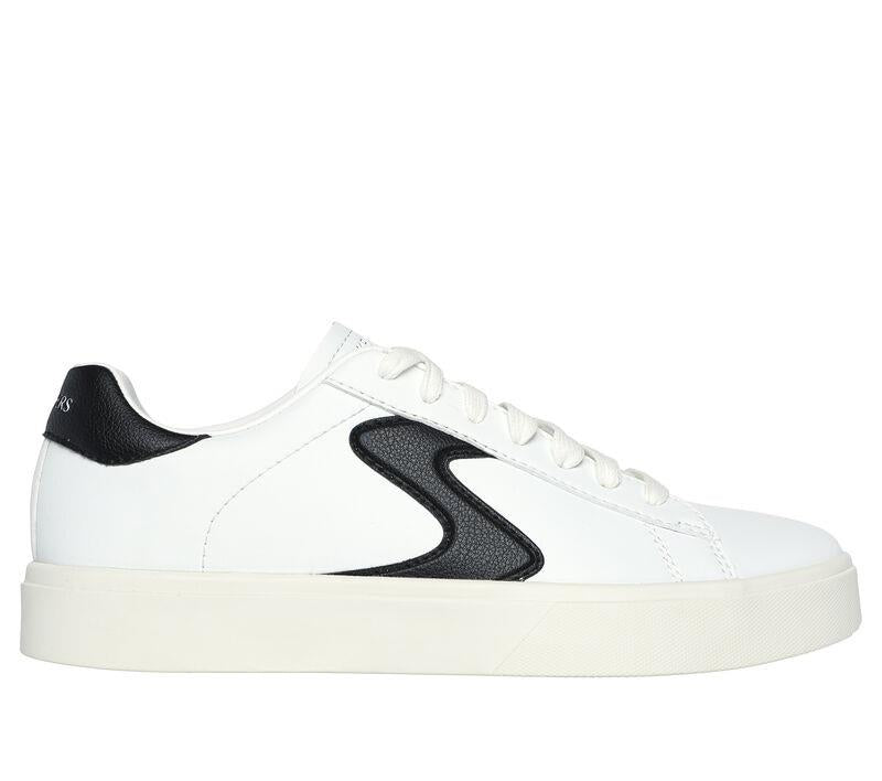 Women's Wide Fit Skechers 185016 Eden Lx Beaming Trainers in White/Black - Image 2