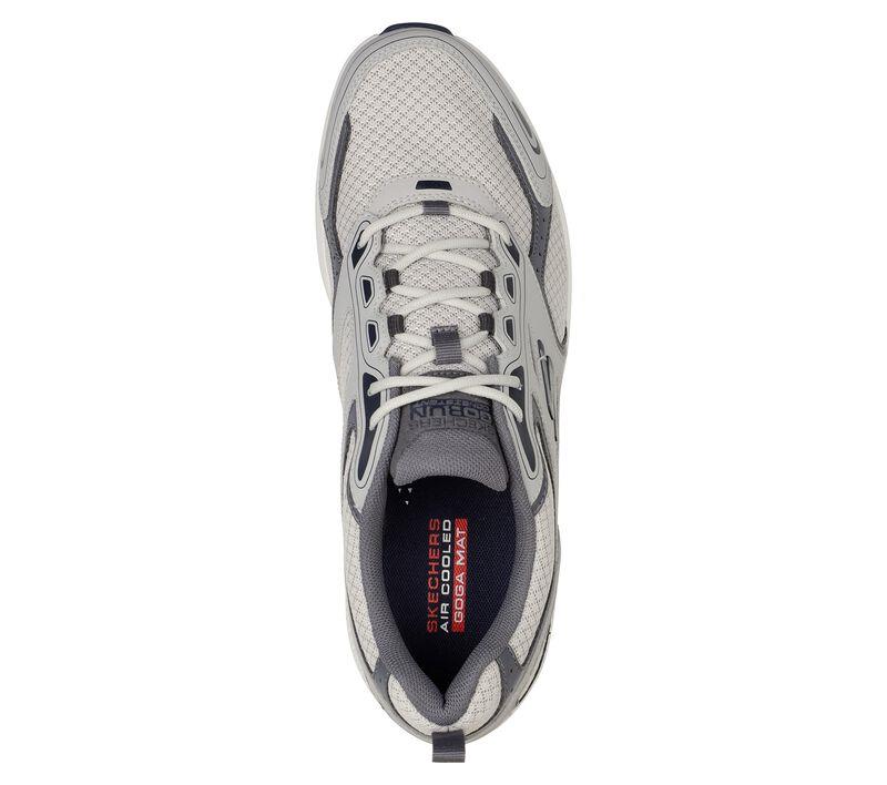 Men's Wide Fit Skechers 220034 Go Run Consistent Running Trainers - Grey/Navy - Goga Mat in Grey/Navy - Image 5