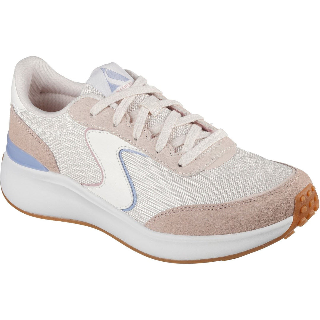 Women's Wide Fit Skechers 150600 Blvd Retro Revival Trainers in Light Pink/Purple - Image 3