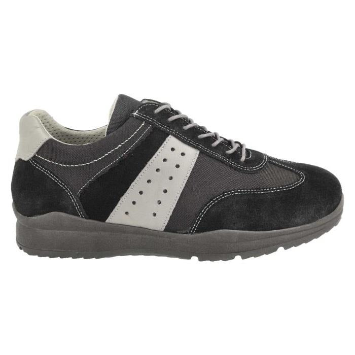 Men's Wide Fit DB Sequoia Trainers in Black Suede / Leather / Textile - Image 1