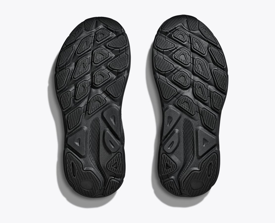 Men's Wide Fit Hoka Clifton 9 Running Trainers in Black - Image 9