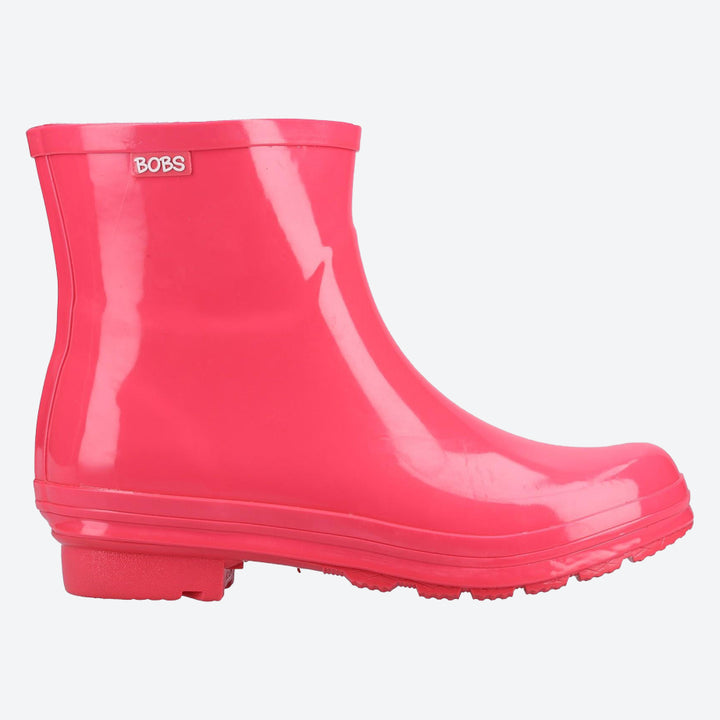 Women's Wide Fit Skechers 113377 Rain Check Neon Puddles Wellingtons Boots in Black - Image 1