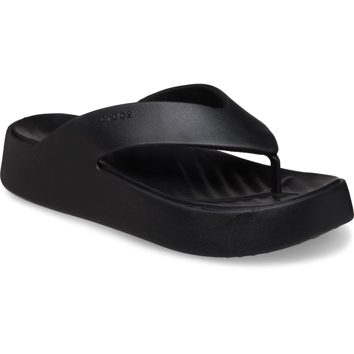 Women's Crocs 209410 Getaway Platform Flip Slippers in Black - Image 1