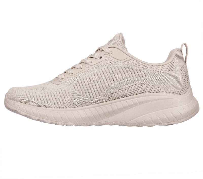 Womens Wide Fit Skechers Bobs Squad Chaos Face Off 117209 Vegan Trainers - Nude/Natural in Nude/Natural - Image 4