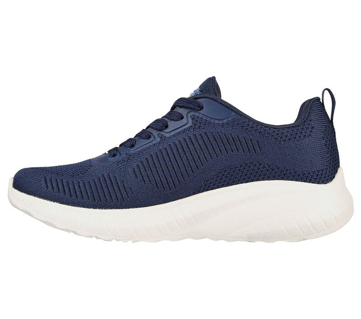 Womens Wide Fit Skechers Bobs Squad Chaos Face Off 117209 Vegan Trainers - Navy in Navy - Image 1