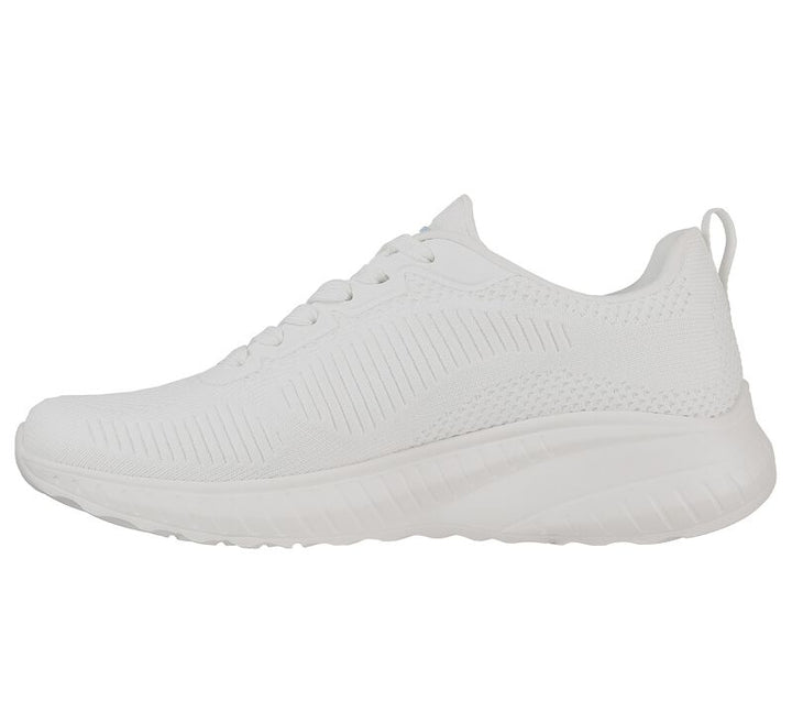 Womens Wide Fit Skechers Bobs Squad Chaos Face Off 117209 Vegan Trainers - Off White in Off White - Image 1
