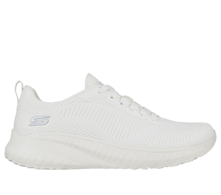 Womens Wide Fit Skechers Bobs Squad Chaos Face Off 117209 Vegan Trainers - Off White in Off White - Image 1