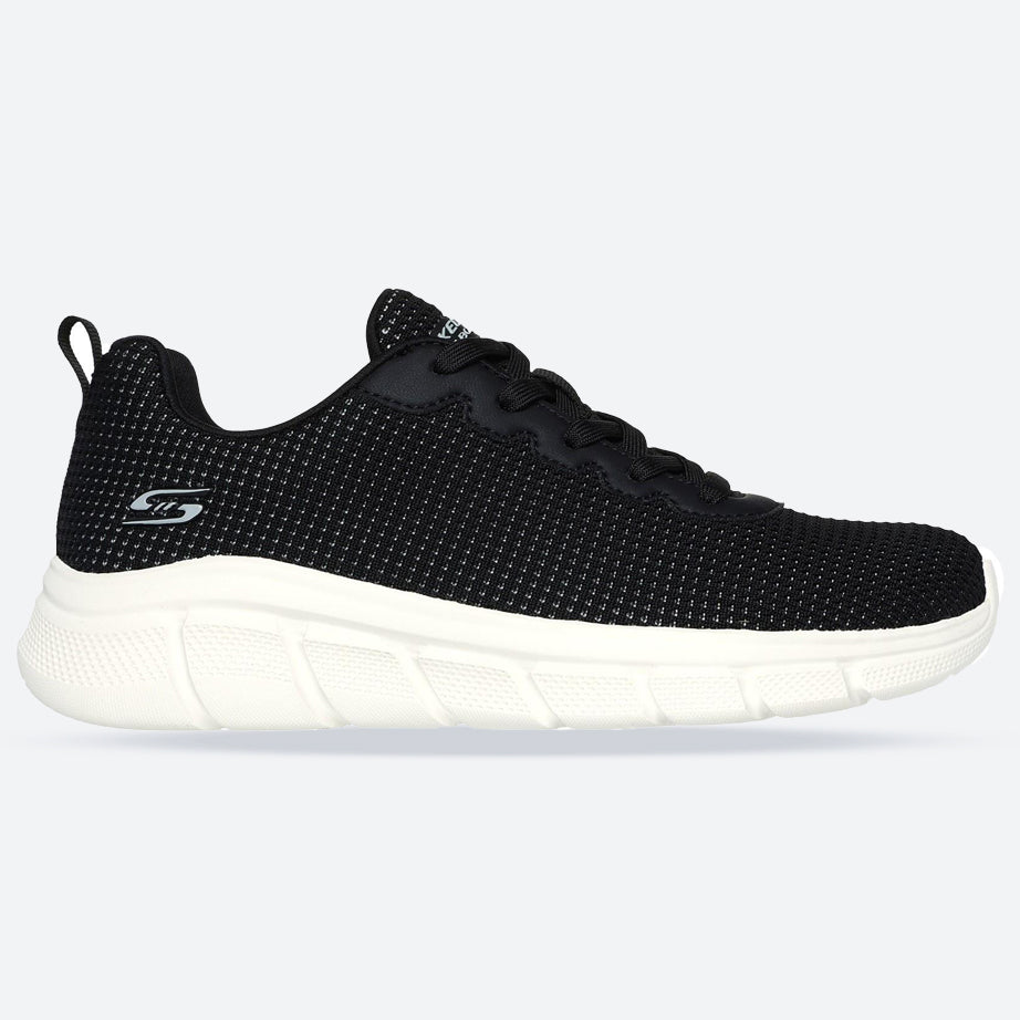 Women's Wide Fit Skechers 117346 Bobs Sport B Flex Visionary Essence Trainers in Black - Image 1