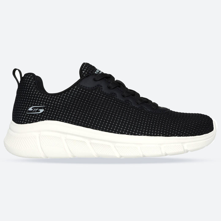 Women's Wide Fit Skechers 117346 Bobs Sport B Flex Visionary Essence Trainers in Black - Image 1