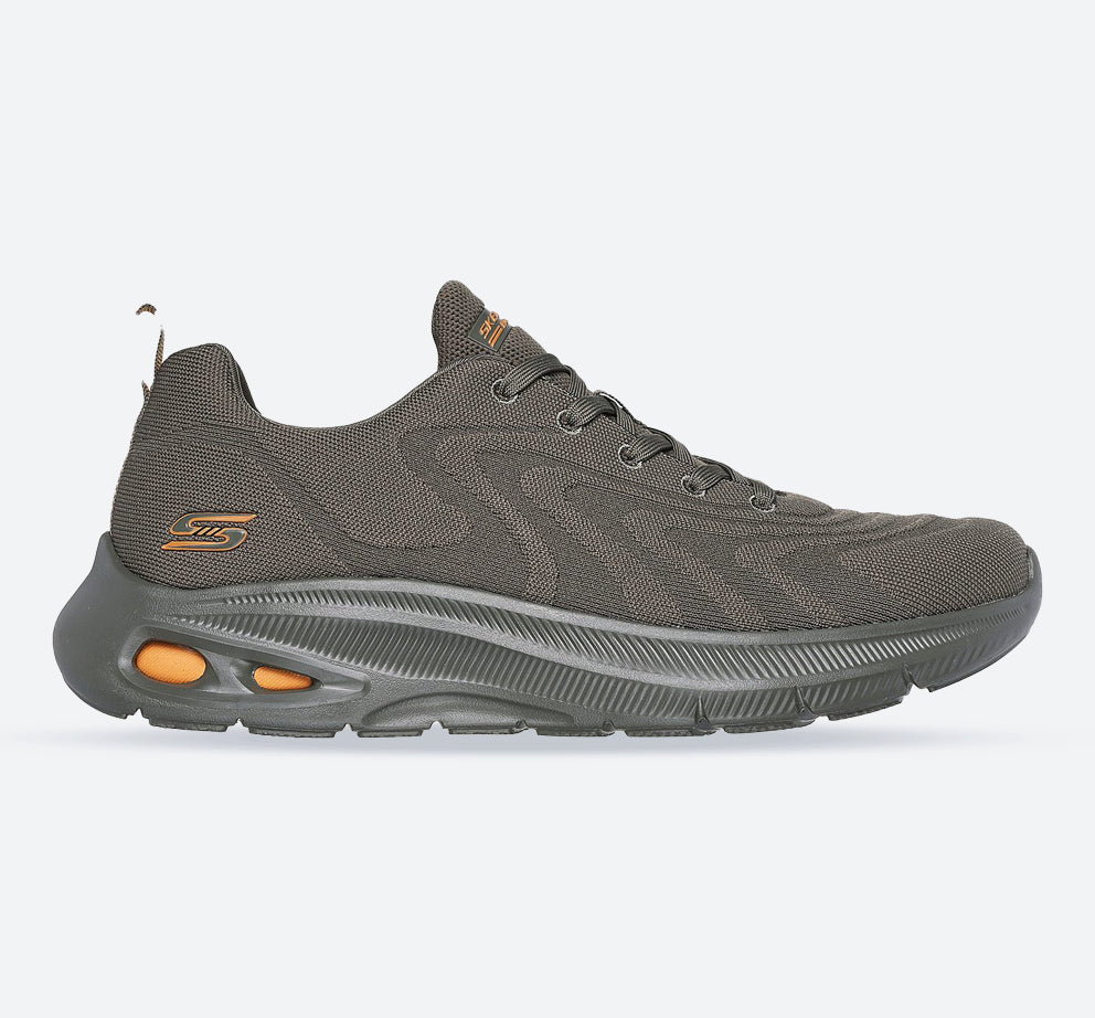 Men's Wide Fit Skechers 118075 Bobs Unity Trainers in Olive - Image 1