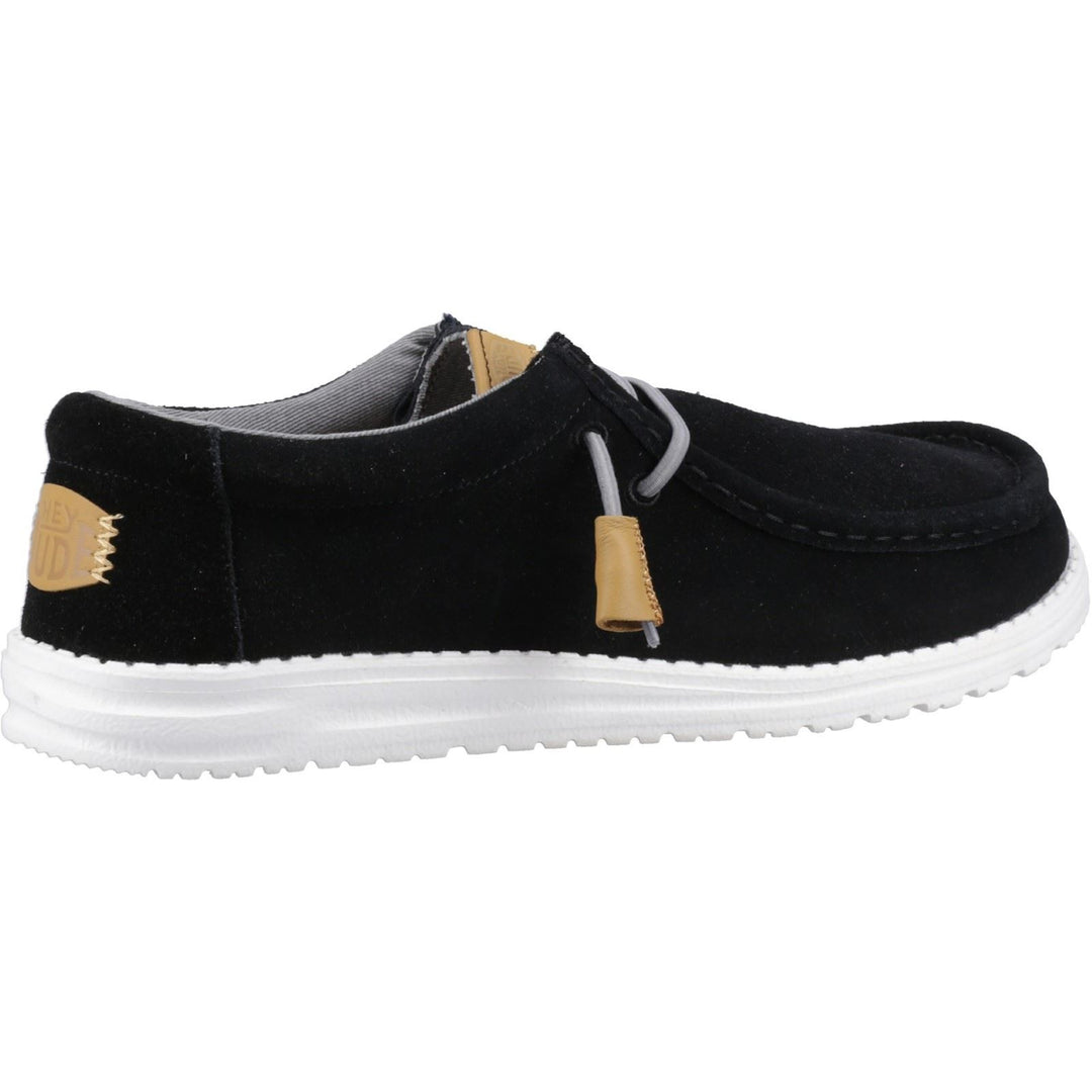 Men's Heydude 40404 Wally Craft Suede Shoes in Black - Image 4