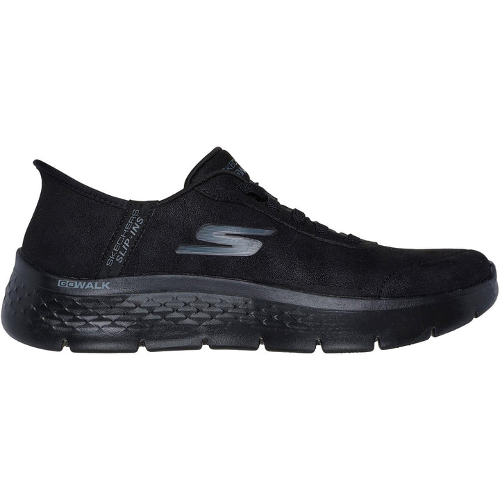 Women's Wide Fit Skechers 124837 Slip-ins Go Walk Flex Mali Trainers in Black - Image 1