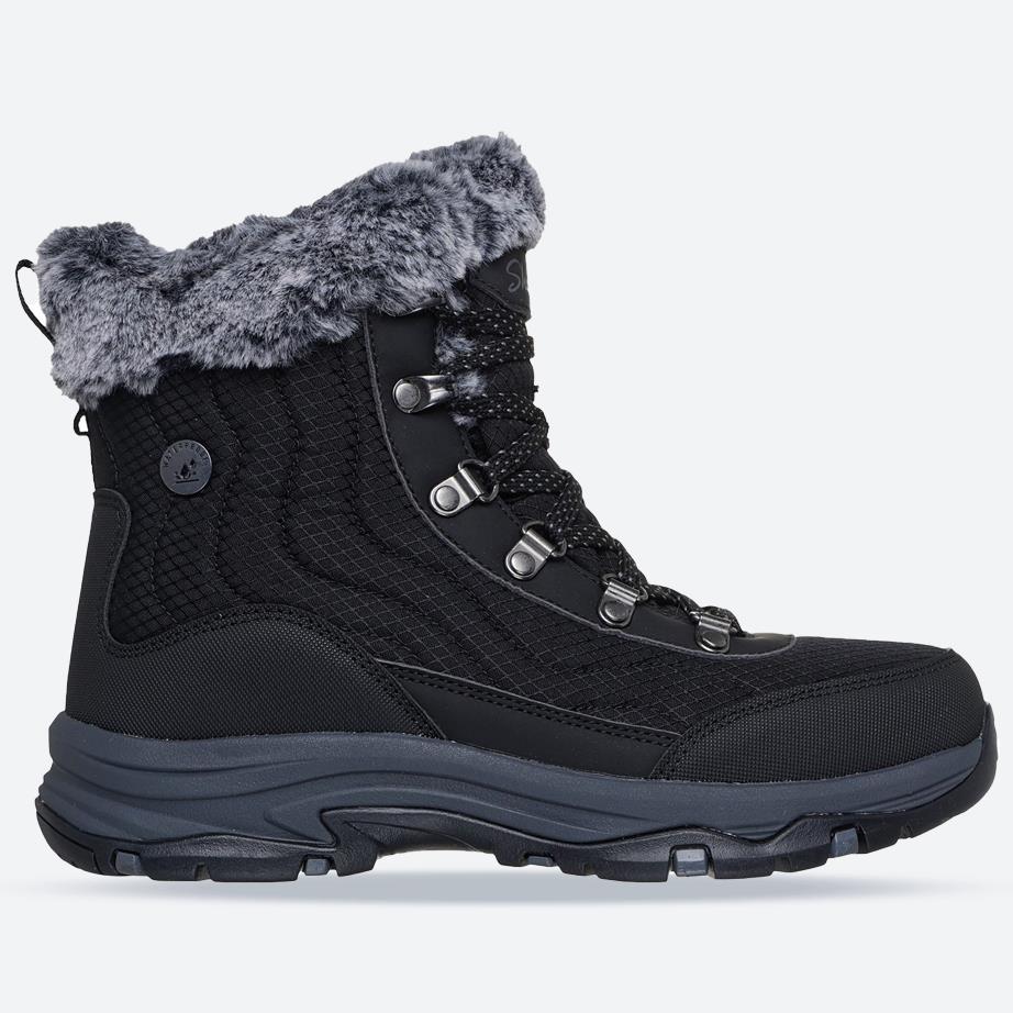 Women's Relaxed Fit Skechers 167893 Trego Stormie Waterproof Boots in Navy - Image 1