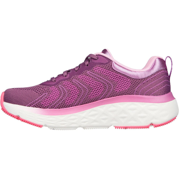 Women's Wide Fit Skechers 129120 Max Cushioning Delta Trainers in Purple/Pink - Image 1
