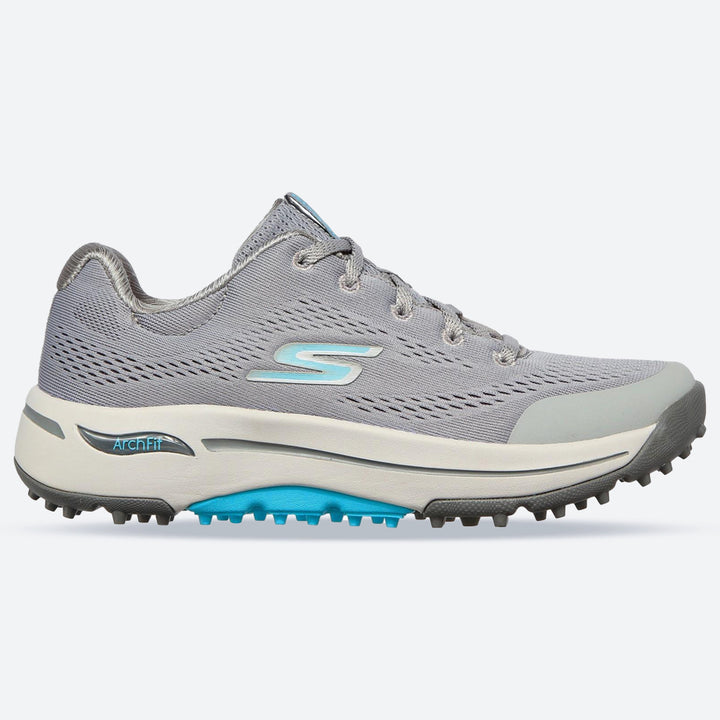 Women's Wide Fit Skechers 123006 Go Golf Arch Fit Sports Trainers in Navy/Pink - Image 1