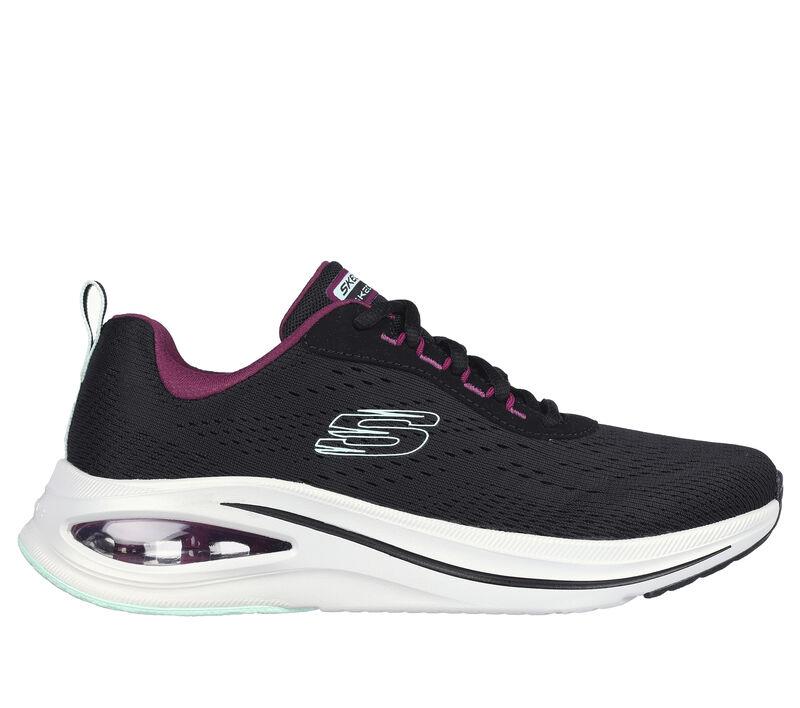 Women's Wide Fit Skechers 150131 Skech Air Meta - Aired Out Trainers in Charcoal/Multi - Image 2
