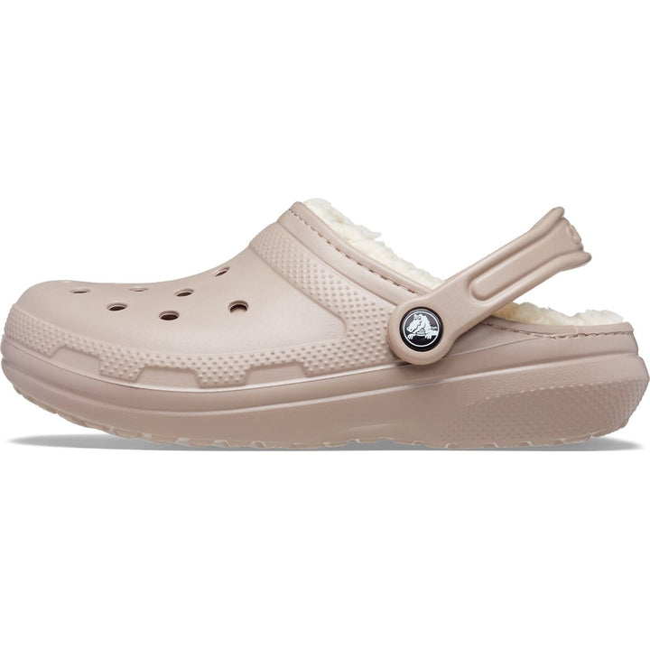 Women's Crocs 203591 Classic Clog Lined Sandals in Mushroom/Bone - Image 1