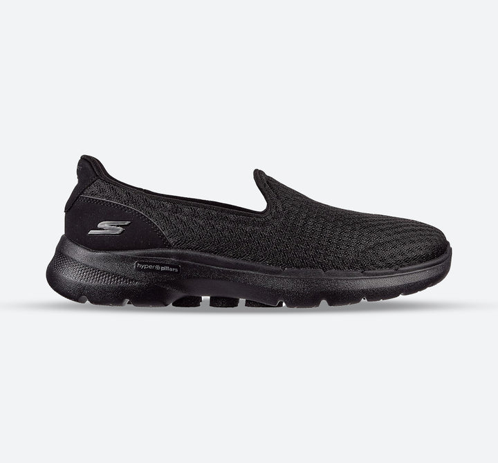 Women's Wide Fit Skechers 124508 Go walk 6 - Big Splash Shoes in Black - Image 1