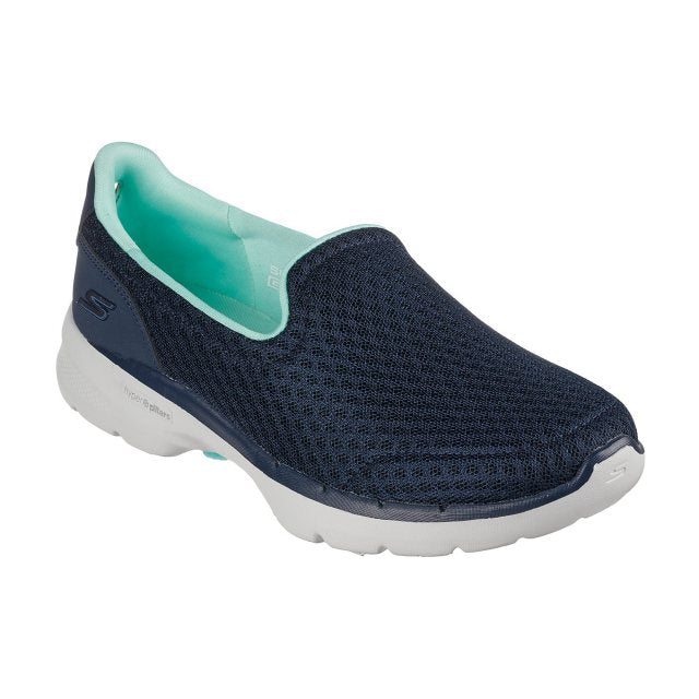 Womens Wide Fit Skechers 124508W Go Walk Trainers in Black - Image 10