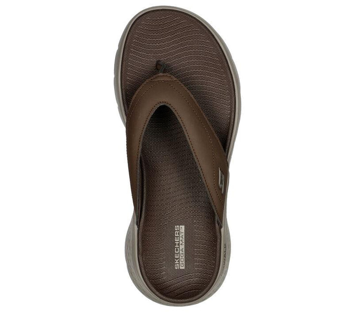 Men's Relaxed Fit Skechers 229202 Go Walk Flex Vallejo Sandals in Chocolate - Image 1