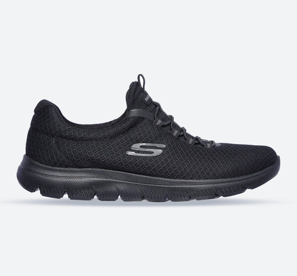 Women's Wide Fit Skechers 12980 Summits Sports Trainers in Black - Image 1