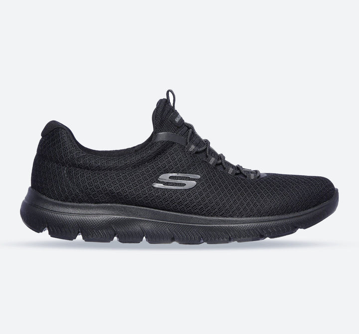 Women's Wide Fit Skechers 12980 Summits Sports Trainers in Black - Image 1