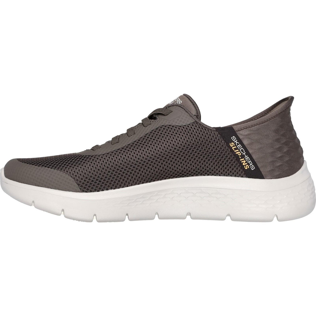 Men's Wide Fit Skechers 216324 Slip-ins Go Walk Flex Hands Up Trainers in Brown - Image 7