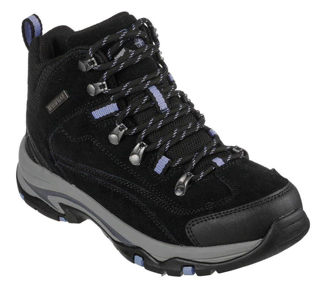 Women's Relaxed Fit Skechers 167004 Trego Alpine Trail Outdoor Hiking Boots - Black/Charcoal in Black/Charcoal - Image 3