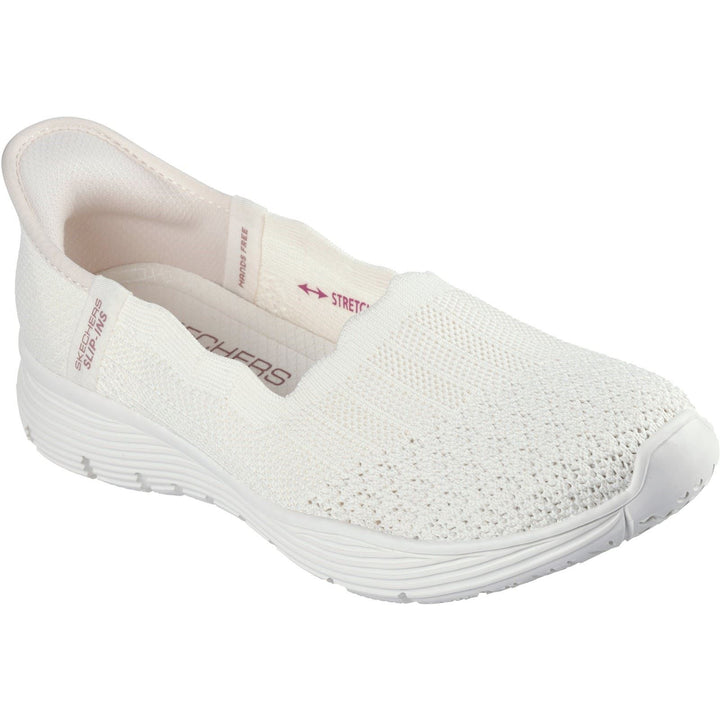 Women's Wide Fit Skechers 158980 Slip-ins Seager Believe It Shoes in Black - Image 1