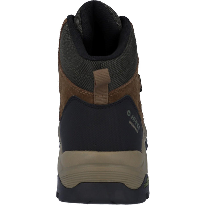 Men's Wide Fit Hi-Tec Bandera Expedition Mid Hiking Waterproof Boots in Smokey Brown/Khaki - Image 1