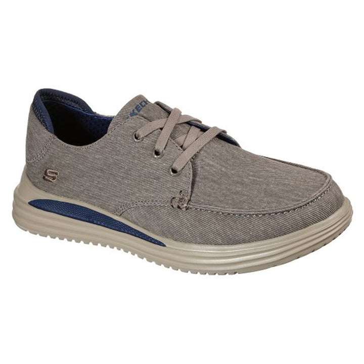 Men's Wide Fit Skechers 204471 Proven Forenzo Trainers in Khaki - Image 1