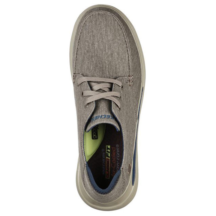 Men's Wide Fit Skechers 204471 Proven Forenzo Trainers in Khaki - Image 1