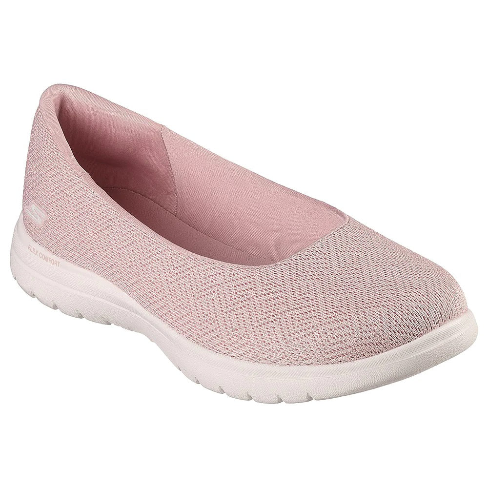 Womens Wide Fit Skechers 136530 Relaxed Fit Shoes in Navy - Image 6