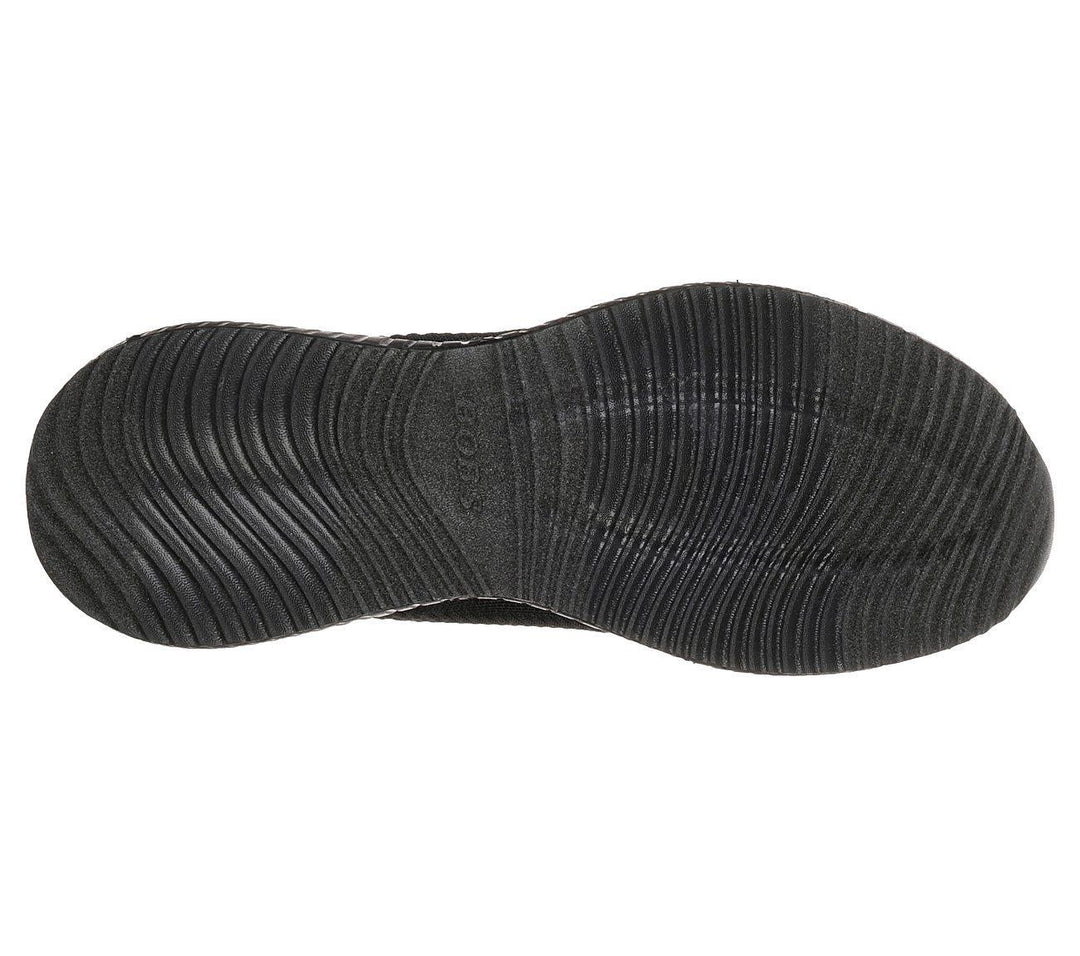 Womens Wide Fit Skechers 32504 Bobs Tough Talk Trainers - Black in Black - Image 6