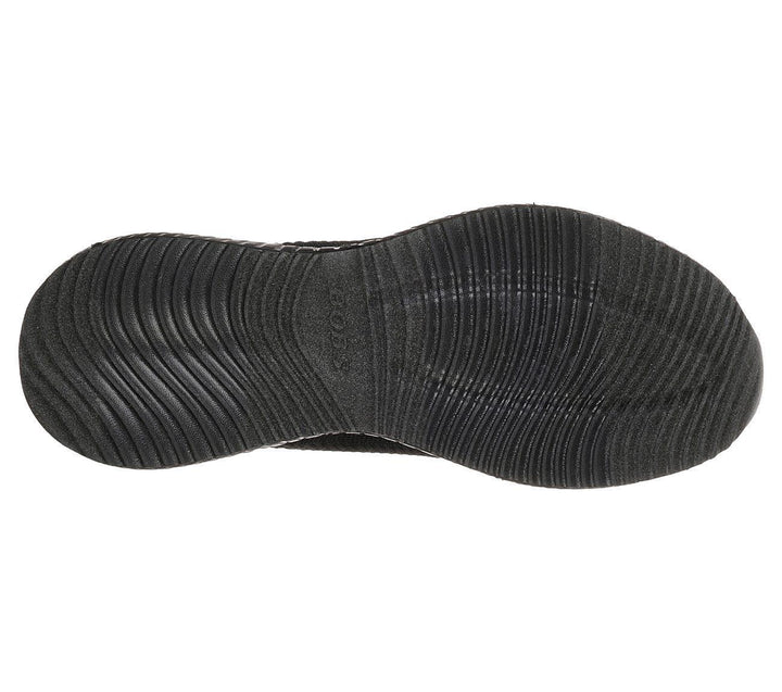 Womens Wide Fit Skechers 32504 Bobs Tough Talk Trainers - Black in Black - Image 1