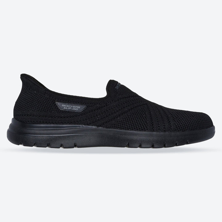 Women's Wide Fit Skechers 138100 Slip-ins On The Go Flex Excellency Shoes in Black - Image 1