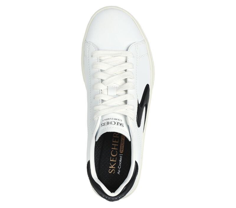 Women's Wide Fit Skechers 185016 Eden Lx Beaming Trainers in White/Black - Image 4