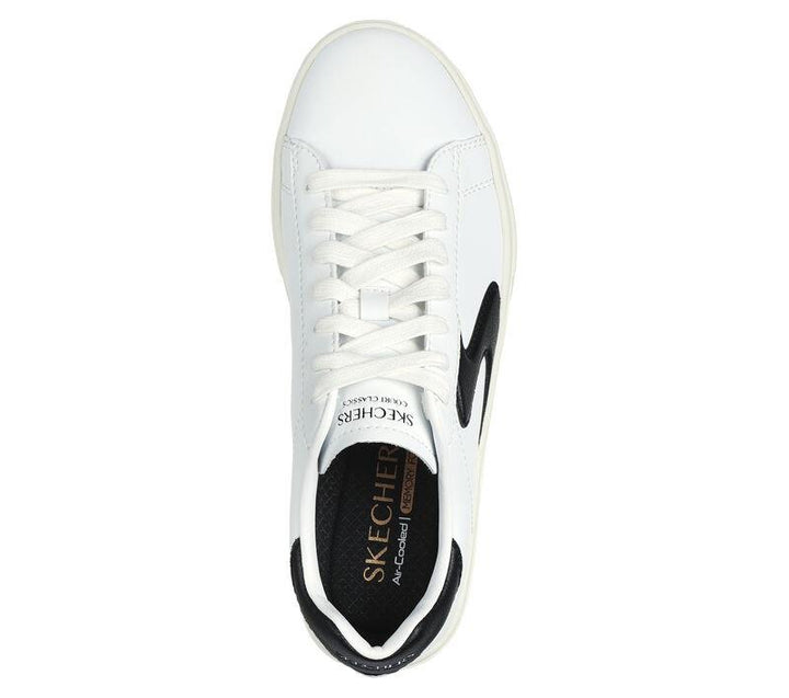 Women's Wide Fit Skechers 185016 Eden Lx Beaming Trainers in White/Black - Image 1