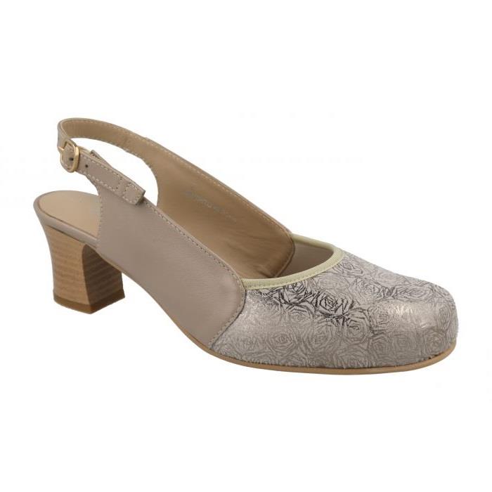 Women's Wide Fit DB Goa Shoes in Black Lea / Stretch Textile - Image 1