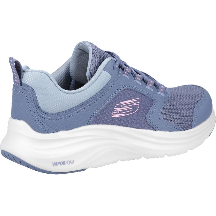 Women's Wide Fit Skechers 150023 Vapor Foam Trainers in Slate/Pink - Image 1
